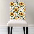 thumbnail image 3 of Rustic Sunflower Chair Covers Set of 6 Floral Leaf Farmhouse Chair Back Covers Stretch Removable Washable Slipcovers Protector for Dining Room Kitchen Party Decor, 3 of 5