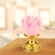 thumbnail image 3 of Lámpara de loto, colorida y creativa, con pilas, luz de Buda sagrada para suministros de altar budista, de decoración de de oración , Rosado, 3 of 7