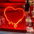 thumbnail image 6 of Lilixerw Valentine's Day Heart Neon Sign Light,Red Romantic LED Wall Decor,USB & Battery Powered for Indoor Outdoor Festive Party,Home,Bedroom,Bar,Couple Gifts,8.66x8.86 Inch, 6 of 6