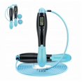thumbnail image 1 of Conteo de cuerda para saltar de fitness y cuerda para saltar inteligente inalámbrica (azul y negro de carga + cable de acero largo), 1 of 5