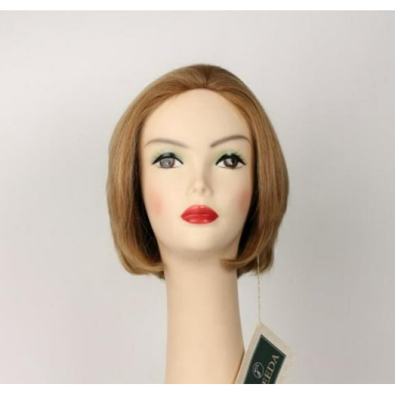 European Human Hair Freeda Wig Medium-Light Blonde Dorothy With Red Tones Size Medium