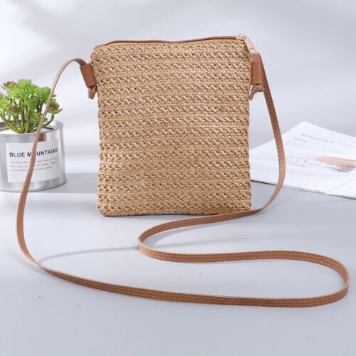 Summer straw shoulder bags best sale