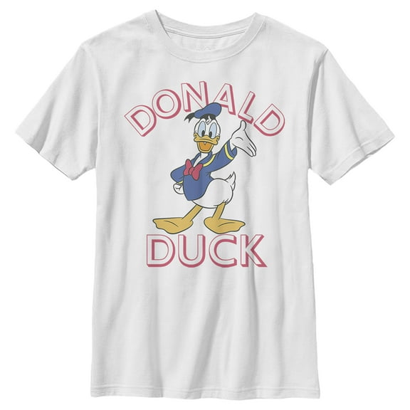 Boy's Mickey & Friends Donald Duck Happy Wave Graphic Tee White X Small