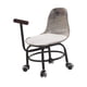 thumbnail image 2 of Taburete bajo móvil con ruedas y asiento con pasamanos, estructura de metal, juguete educativo, silla giratoria para niños con ruedas Gris, 2 of 9
