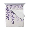 thumbnail image 7 of Purple Ombre Botanical Full Size Down Alternative Comforter,Lightweight Comforter Quilt Bedding Set with Pillow Shams Watercolor Pastoral Leaf Farmhouse All Seasons Bed Comforter Duvet Insert 78"x90", 7 of 7