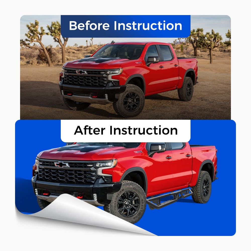 6" Running Board for 2019-2026 Silverado/Sierra 1500 Crew Cab Nerf Bar Side Steps