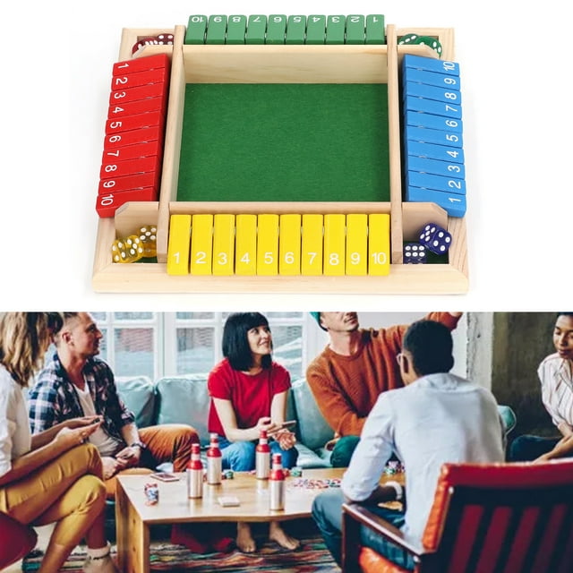 Juego de dados de 4 jugadores juego de mesa de dados de matemáticas seguro portátil divertido exquisito suave para el hogar ANGGREK Otros