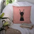 thumbnail image 3 of Dog Face Checkerboard Design Fabric Decorative Pillow, 3 of 4