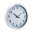 thumbnail image 3 of Universal UNV10425 12 in. Overall Diameter Brushed Aluminum Wall Clock - Silver Case, 3 of 5