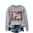 thumbnail image 4 of Hueook Christmas Plus Size Sweaters for Women Fashion Women's Casual Solid Color Long Sleeve Round-Neck Blouses Shirts Tops Sweater Gray XL, 4 of 8