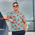 thumbnail image 4 of Balery Watermelon Camisa Polo de Hombre con Estampado, de Manga Corta y Tejido Medio, Camisa Tipo Golf Polo-3X-Large, 4 of 6