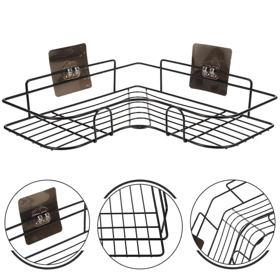 FRCOLOR  Corner Washbasin Shelf Wall-mounted Storage Rack Triangular