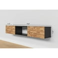 thumbnail image 5 of Kybele LLC Hilly  Wall - Mounted  Modern Floating 71"  TV Stand Wooden Black-Teak Walnut Glossy, 5 of 5