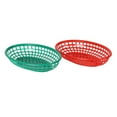 thumbnail image 3 of 6pcs Plastic Ellipse Basket Bread Basket French Fries Snacks Container for Home Kitchen (Assorted Color), 3 of 6