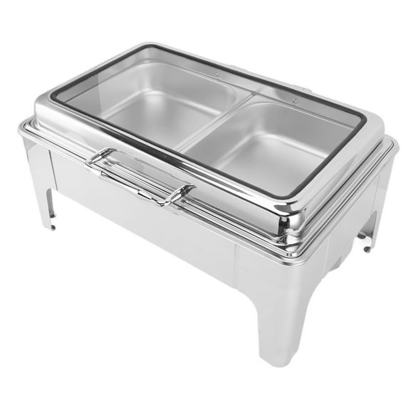 Chafing Dish Buffet Set Plate Rectangle Heater Flip Cover for Buffet Chafing Dishes