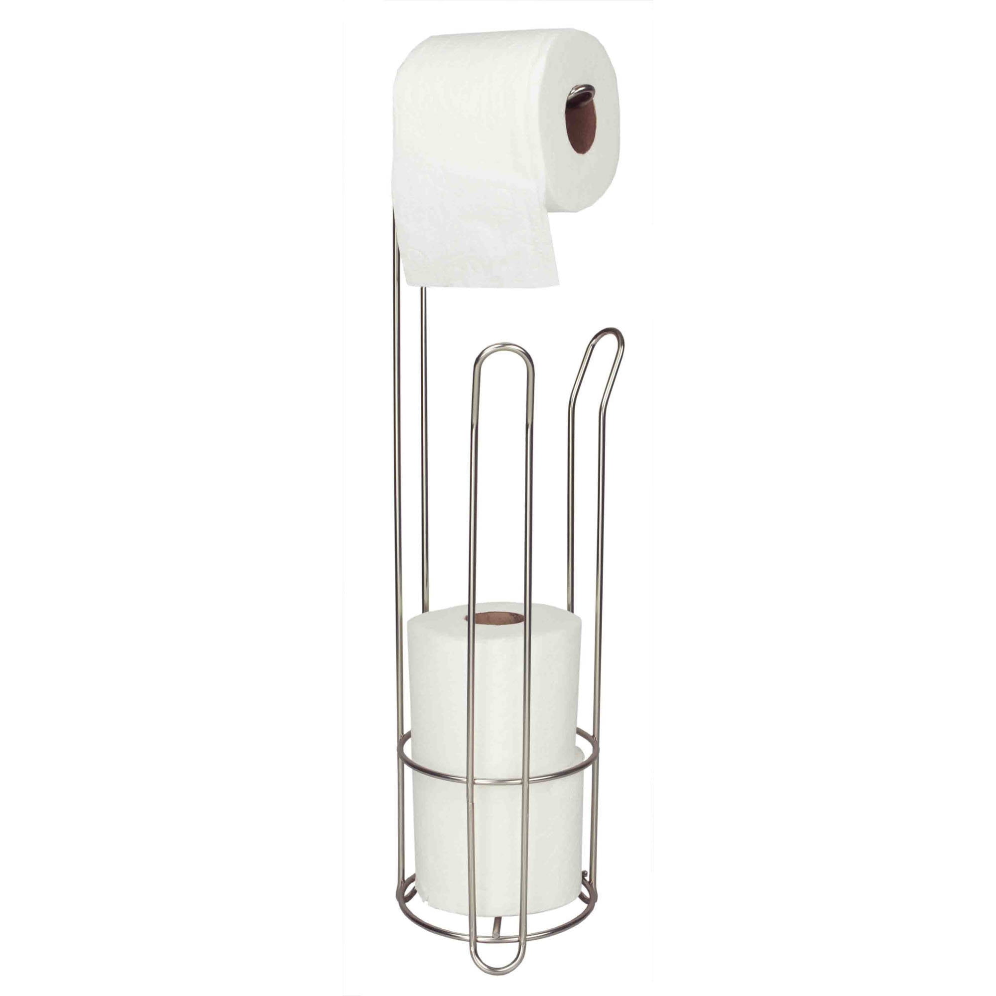 Home Basics Satin Nickel Toilet Paper Dispenser and Organizer