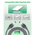 thumbnail image 2 of Cable de alimentación Arkare Starlink Mini 3 m impermeable gris, 2 of 7