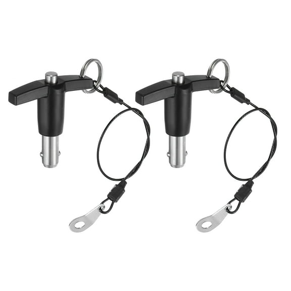 Uxcell 2Pack T Handle Lock Pins, 9.5mm x 10mm Usage Length Stainless Steel Push-Button Quick Release Pin