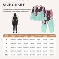 thumbnail image 4 of Salouo Cats On Broomstick Pattern Women's Pajamas Set Long Sleeve Button Down Sleepwear Soft Pj Lounge Sets for women 2 Piece Pjs Set with Long Pants-XX-Large, 4 of 7