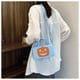 thumbnail image 5 of Bolso Bandolera Azul con Forma de Calabaza para Halloween | Material: Pu | 20,5 X 12 X 7 Cm | Ligero | Interior Compacto | Correa Ajustable, 5 of 6