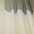 thumbnail image 4 of Cortina Deco Geometry Semi Blackout Home Windows Tulle Sheer Drape (Verde Gris Likrtyny Libre de BPA, 4 of 9