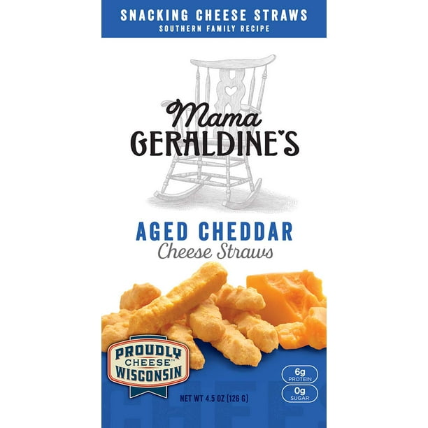 Mama Geraldine's Cheese Straws, Aged Cheddar, 4.5 Ounce, 6 Pack