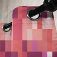 thumbnail image 2 of Ambesonne Peach Grommet Curtain Single Panel, Geometric Square Colorful, 50"x60", Purple Coral, 2 of 5