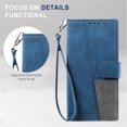 thumbnail image 6 of Wallet Case for Samsung Galaxy S21 Plus with Wrist Strap,Classic Premium PU Leather Magnetic Clasp Flip Folio Case with RFID Blocking Credit Card Slots Kickstand Shockproof Full Body Cover,Blue, 6 of 10