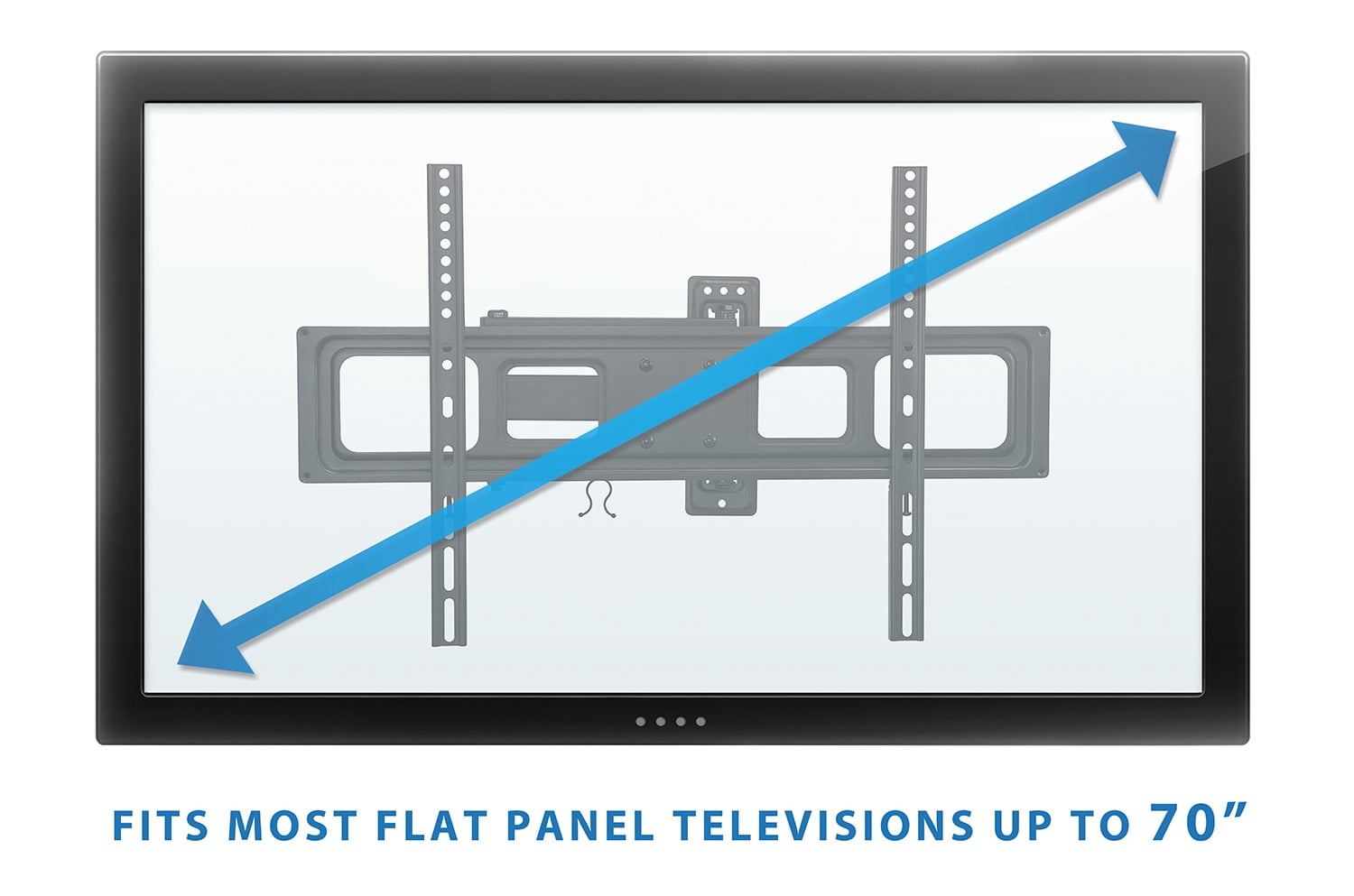 Mount-It! Full Motion TV Wall Mount, 17" Extension, Fits 37" to 70" TV's, Capacity 77 lbs., Heavy Duty