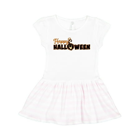 

Inktastic Happy Halloween Laughing Jack-o-Lantern in Orange and Black Gift Toddler Girl Dress