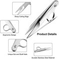 thumbnail image 2 of Queilt 2 Pcs Sewing Scissors Thread Snips with Protective Rubber Sleeve Mini Snippers Shears Small Trimming Nipper Clipper for Various Materials Fishing Line DIY Sewing Tailoring Dressmaking Crafting, 2 of 5