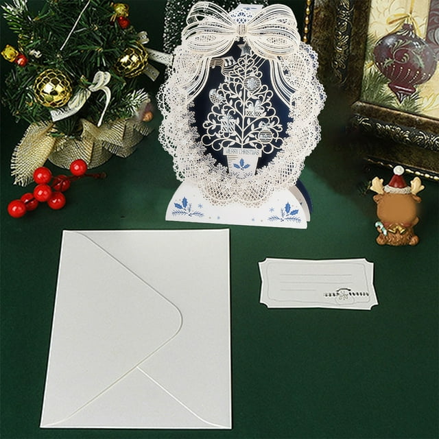 Christmas Cards with Envelopes,Unique Christmas Ornaments Christmas Greeting Cards with Envelopes Three Dimensional Christmas Cards with Envelopes Christmas Greeting Cards Ornament