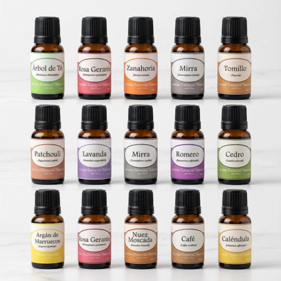 Kit 15 Aceites Aromaterapia Krisa Puro