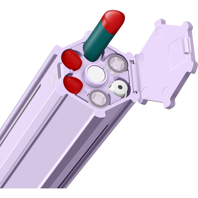 Estuche portátil para lápices, juego de papelería, multifunción, único, con deslizador de empuje, portalápices, caja de lápices con lápices, bolígrafos de gel, sacapuntas, regla de borrador para niños JFHHH pequeña