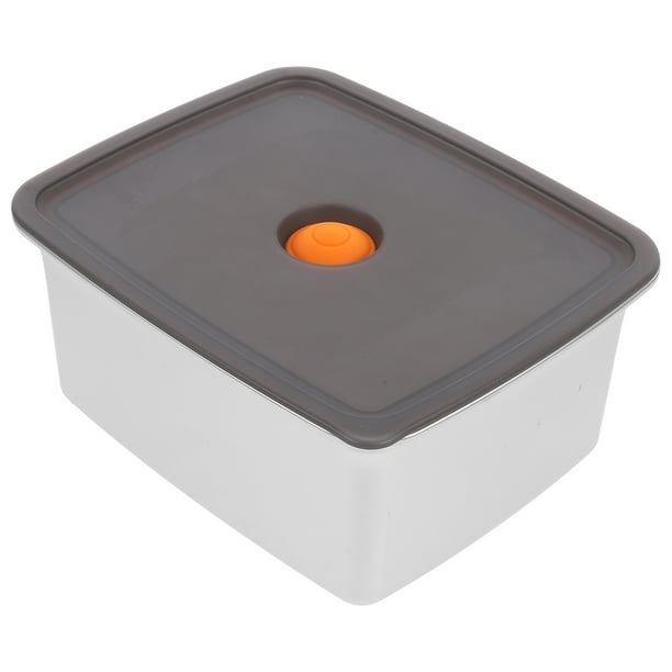 Nevera de acero inoxidable para conservar alimentos, contenedor de frutas con tapa, 2900 ml
