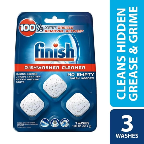 Finish In-Wash Dishwasher Cleaner Tabs - 3 Count Pack of 8