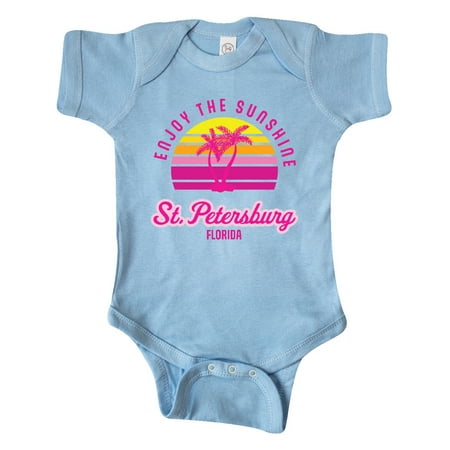 

Inktastic Summer Enjoy the Sunshine St. Petersburg Florida in Pink Gift Baby Boy or Baby Girl Bodysuit