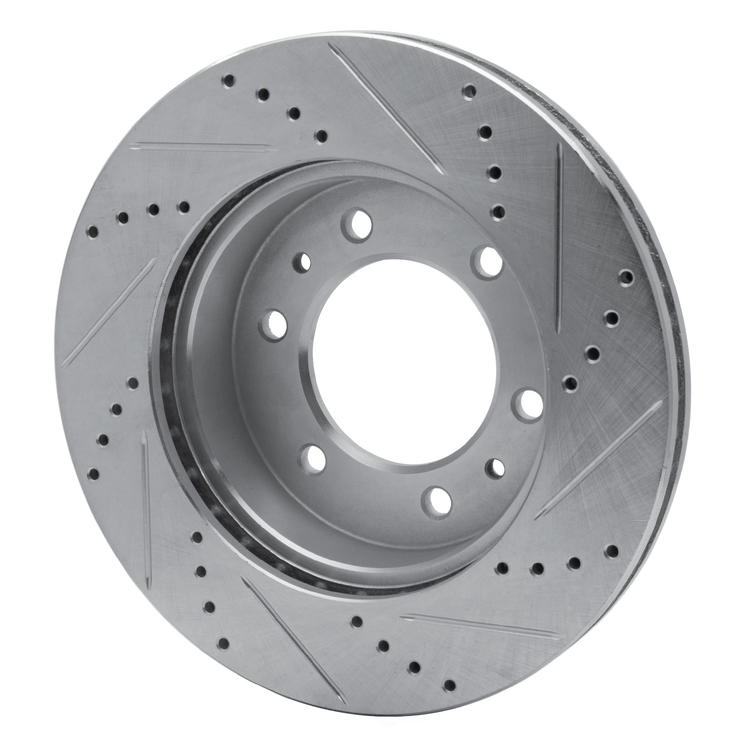 Dynamic Friction Company 631-93000L DFC Brake Rotor - Drilled And Slotted - Silver