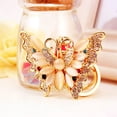 thumbnail image 4 of Precioso llavero con forma de mariposa con diamantes de imitación de cristal brillante, colgante para bolso, dije para mujeres y niñas, 4 of 5