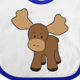 thumbnail image 4 of Inktastic Cute Moose Boys or Girls Baby Bib, 4 of 4