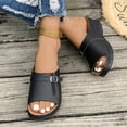 thumbnail image 5 of Mepaouo Orthopedic Sandals for Women 2025 Orthotic Leather Wedges Slides Summer Platform Dress Shoes, 5 of 7