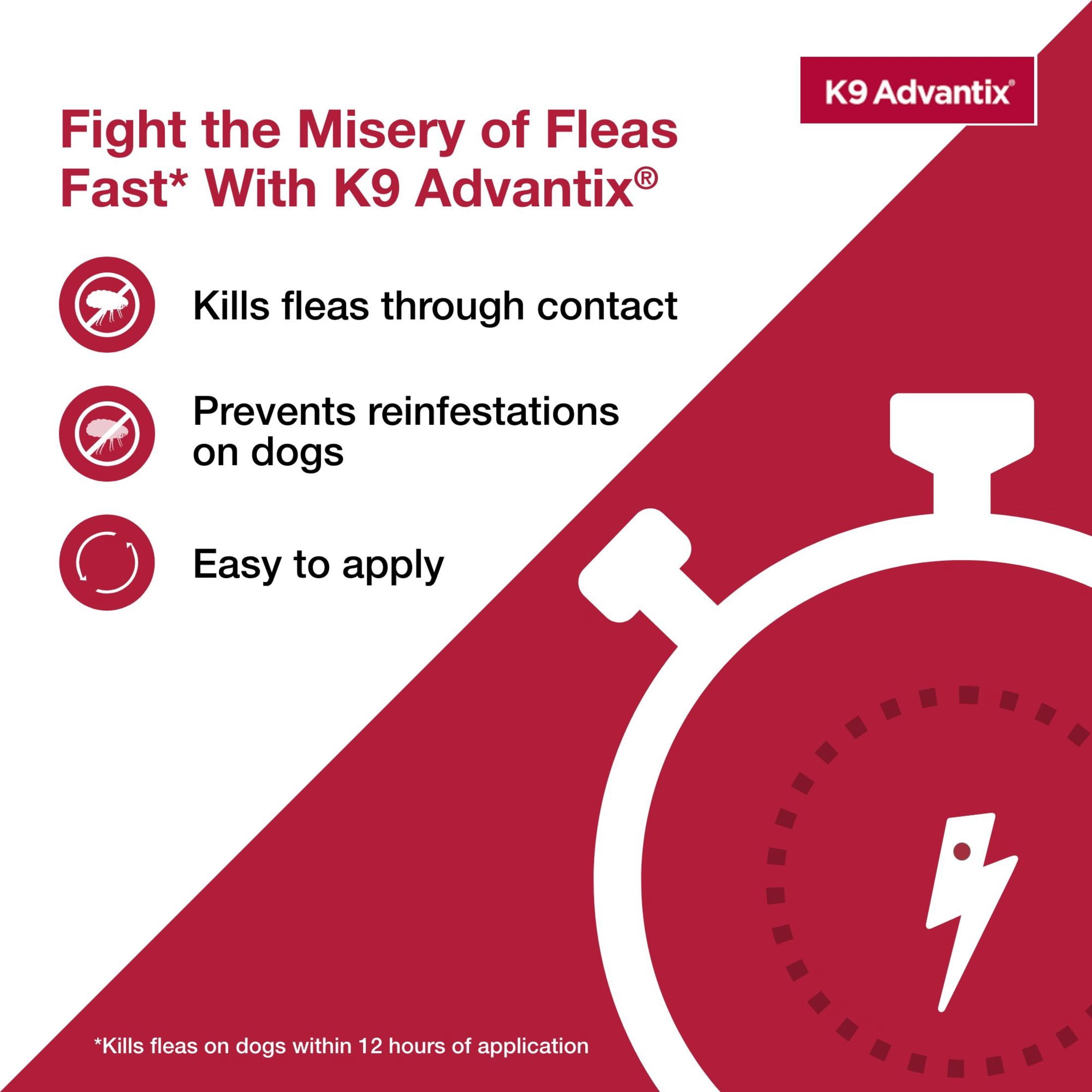 K9 Advantix Flea, Tick & Mosquito Prevention for Large Dogs 21-55 lbs., 2-Monthly Treatments