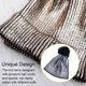 thumbnail image 3 of Jumpingount Gorras de punto brillantes metálicas de invierno Sombreros Pompom Skullies Student silver Type3 NO3, 3 of 6