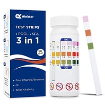Ainkter Pool Test Strips 3-in-1 Water Testing Kit Free Chlorine 50 Strips