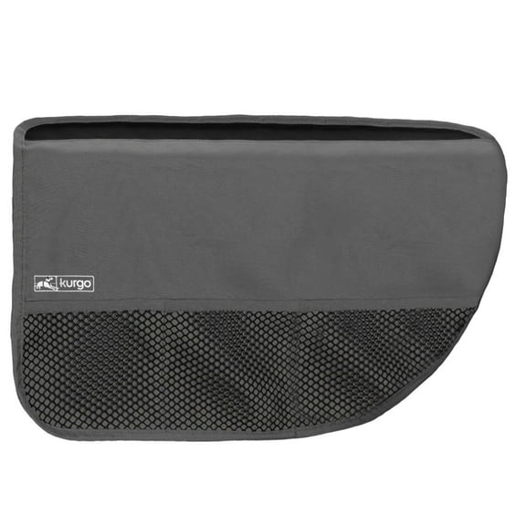 Kurgo Car Door Dog Cover | Pet Protector for Car Doors | Waterproof Guard | Adjustable | Easy to Clean | Quick Installation| Door Storage Pockets | Fits Sedans and SUVs (Charcoal Grey)