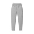 thumbnail image 4 of LWavelet Men's Straight Leg Joggers - Drawstring Waist Soft Fabric Casual Daily & Lounge Comfortable Pants Light Gray 2XL, 4 of 6