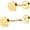 Gold, variant on Titanium Dot Earrings 20G Hypoallergenic Disc Studs for Sensitive Ears Screw on Flat Back Nap Earrings, Cute Classic Jewelry Present for Women & Men