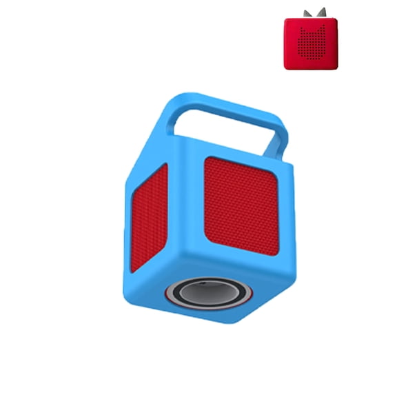 HYRACPO Silicone Handle Protective Cover for Tonies Toniebox 1 Speaker, Shockproof Anti-Drop Storage Case-Blue