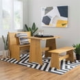 thumbnail image 6 of Linon Delk Pine Wood Large Backless Bench in Honey Finish, 6 of 15