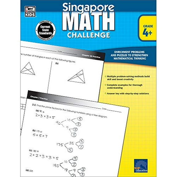 Pre-Owned Singapore Math Challenge, Grades 4 - 6 Paperback
